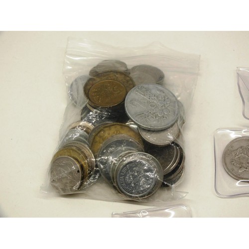 100A - JOBLOT OF WORLD COINS TO INCLUDE SOME SILVER