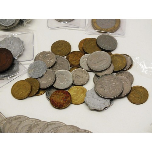 100A - JOBLOT OF WORLD COINS TO INCLUDE SOME SILVER