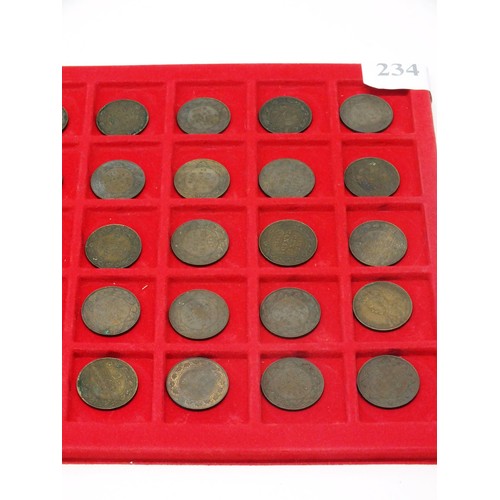 234 - COLLECTION OF HIGHGRADE HALF PENNIES, ONE ERROE HALF PENNY HIGHGRADE THREE PENCE AND CANADIAN CENT C... 