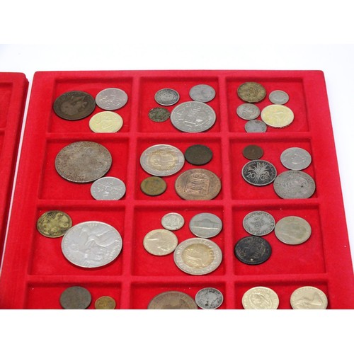 238 - THREE TRAYS OF WORLD COINS