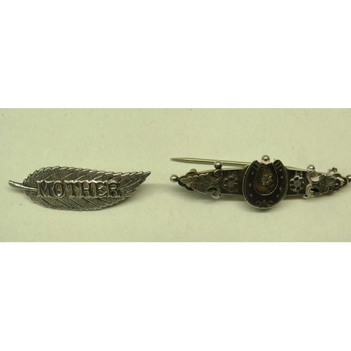 284 - TWO VINTAGE SILVER BROOCHES