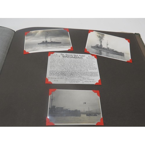 246 - ROYAL NAVY SAILORS PERSONAL ALBUM OF MILITARY PHOTOGRAPHS CIRCA 1930'S INCLUDES PLANE CRASHES, HMS S... 