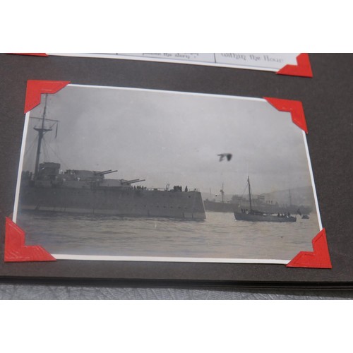 246 - ROYAL NAVY SAILORS PERSONAL ALBUM OF MILITARY PHOTOGRAPHS CIRCA 1930'S INCLUDES PLANE CRASHES, HMS S... 