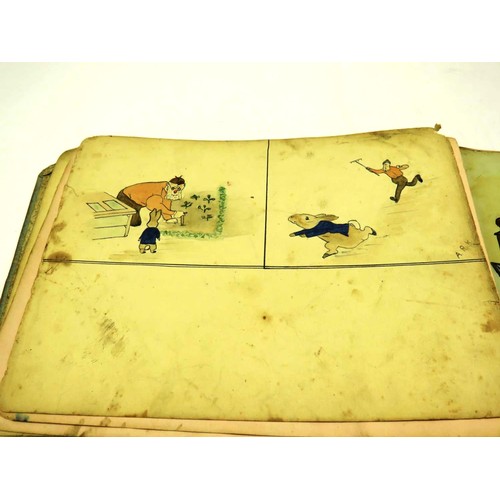 264 - ANTIQUE ALBUM OF AUTOGRAPHS, SIGNATURES, SKETCHES AND POEMS DATING FROM THE EARLY 1900'S INCLUDES MI... 