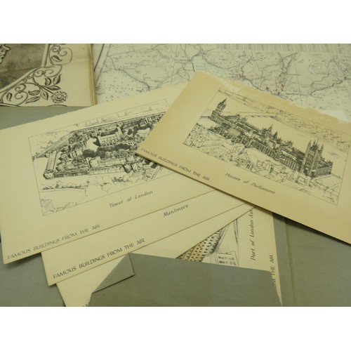 267 - THREE VINTAGE MAPS- BURROW HEAD TO LIVERPOOL 1826, FIRTH OF LORNE AND MORCAMBE BAY, CORONATION PAPER... 