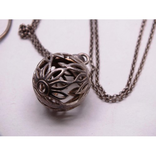 294 - TWO SILVER NECKLACES