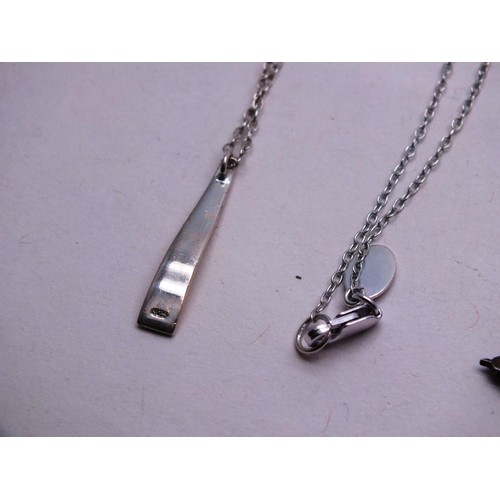 297 - TWO SILVER NECKLACES