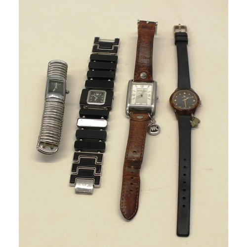 302 - 4x ASSORTED WRISTWATCHES TO INCLUDE EMPORIO ARMANI, MICHAEL KORS, RADLEY AND LINKS OF LONDON