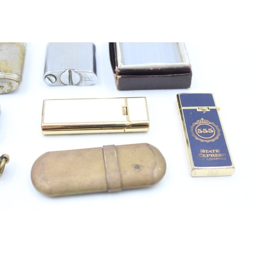 407 - 10 x Antique / Vintage Cigarette LIGHTERS Inc Brass, Lift Arm, Orlik Etc