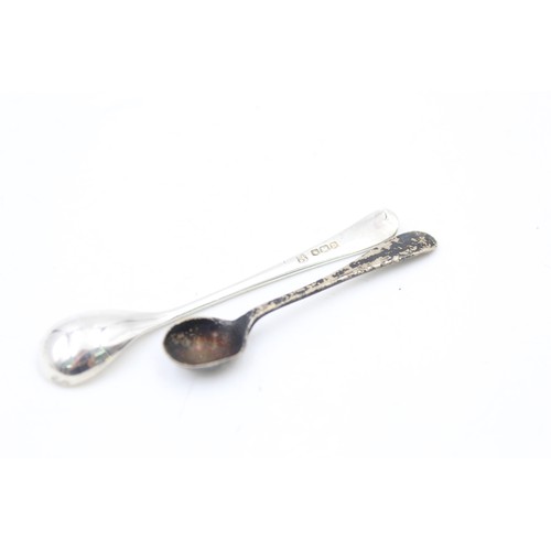 409 - 8 x Antique / Vintage Hallmarked .925 STERLING SILVER Condiment Spoons (41g)