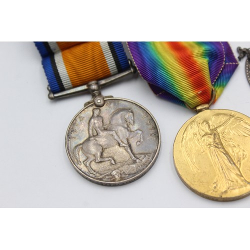 413 - 3 x WW Medals Pair with Original Ribbons, I.D Tag To M2/114088 CPLE G.F Pike A.S.C