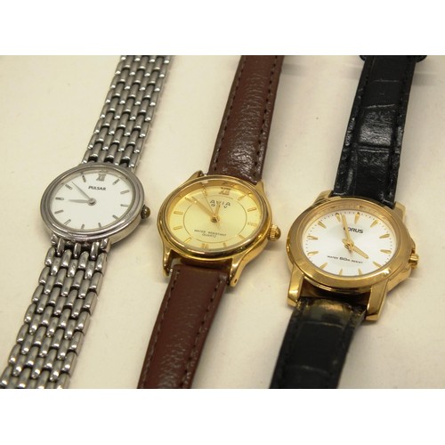 307 - 4x ASSORTED WRISTWATCHES TO INCLUDE PULSAR, LORUS, AVIA AND STORM