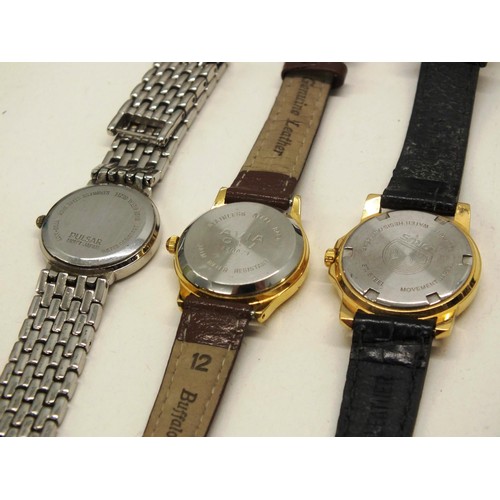 307 - 4x ASSORTED WRISTWATCHES TO INCLUDE PULSAR, LORUS, AVIA AND STORM