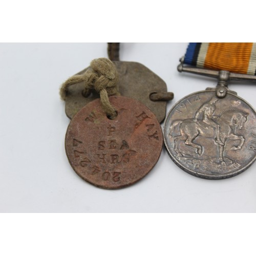 417 - WW1 Medal Pair with I.D Tags To 204277 PTE W.Hay - Seaforth Highlanders