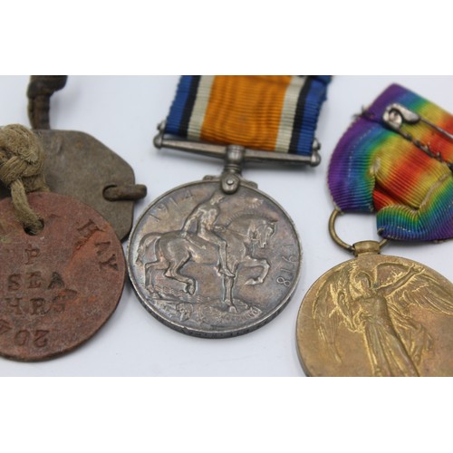 417 - WW1 Medal Pair with I.D Tags To 204277 PTE W.Hay - Seaforth Highlanders