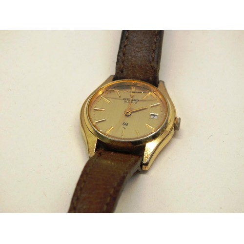 309 - 3x ASSORTED WRISTWATCHES TO INCLUDE SEIKO WITH LEATHER STRAP, BI-METAL TISSOT SEASTAR AND KLAUS-KOBE... 