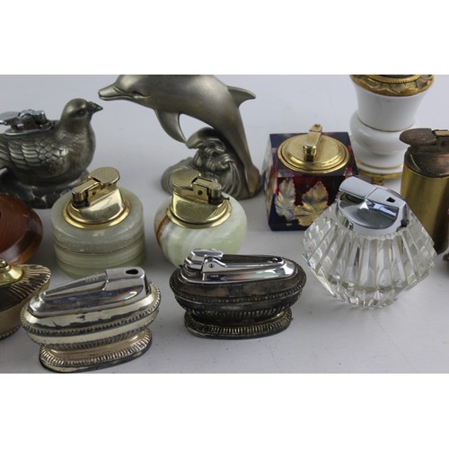 422 - 20 x Vintage TOBACCIANA Table Lighters Inc. Ronson, Braun, Ladies Etc