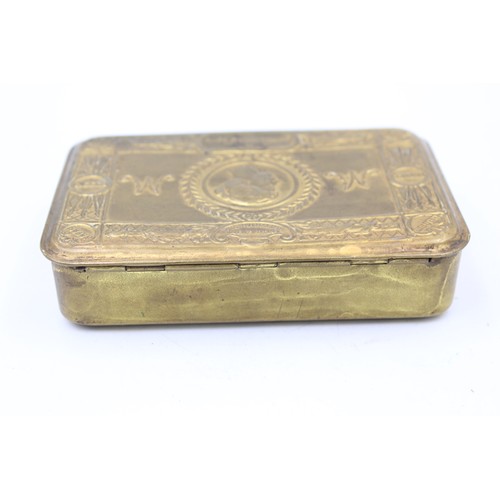 425 - Antique WW1 Brass Princess Mary Christmas Tin (136g)