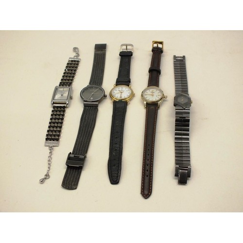 311 - 5x ASSORTED WRISTWATCHES TO INCLUDE SKAGEN, ROTARY, INGERSOLL, PULSAR AND MAURICE LACROIX