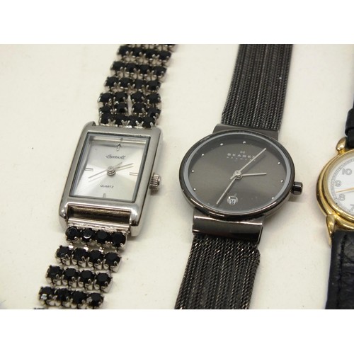 311 - 5x ASSORTED WRISTWATCHES TO INCLUDE SKAGEN, ROTARY, INGERSOLL, PULSAR AND MAURICE LACROIX