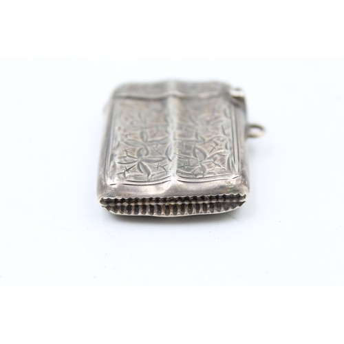 427 - Antique Hallmarked 1912 Birmingham STERLING SILVER Vesta / Match Case (18g)