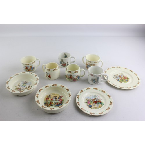 430 - 10 x Peter Rabbit Plates / Bowls / Cups Inc Royal Dalton