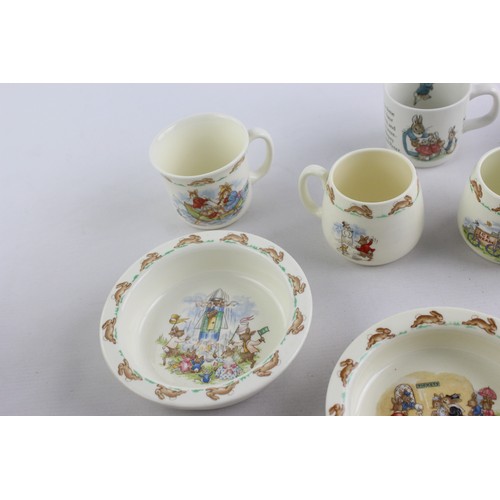 430 - 10 x Peter Rabbit Plates / Bowls / Cups Inc Royal Dalton