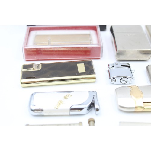 451 - 25 x Assorted Cigarette LIGHTERS Inc Vintage, Zippo Style, Slimline Etc