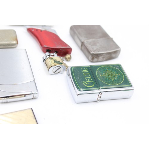 451 - 25 x Assorted Cigarette LIGHTERS Inc Vintage, Zippo Style, Slimline Etc