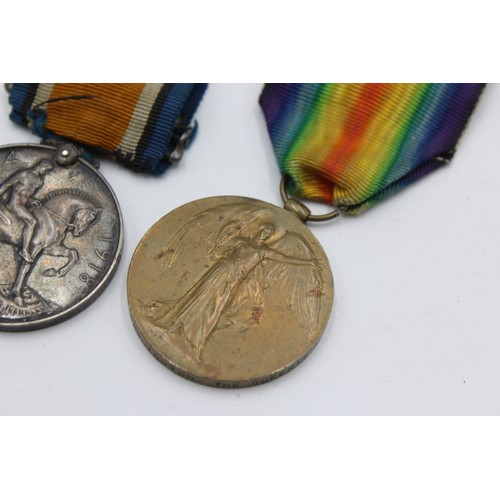 459 - WW1 Medal Pair with Original Ribbons To G-9210 PTE B.Boddington The Queens Regt