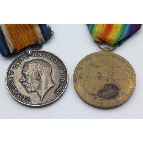 459 - WW1 Medal Pair with Original Ribbons To G-9210 PTE B.Boddington The Queens Regt