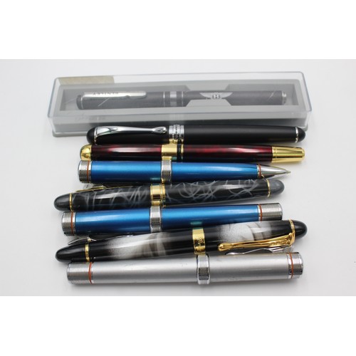 461 - 8 x Assorted PRESENTATION PENS Inc Harley Davidson, Fountains, Jinhao Etc