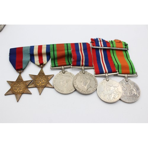 479 - 2 x WW2 Mounted Medal Groups Inc France & Germany Star Etc