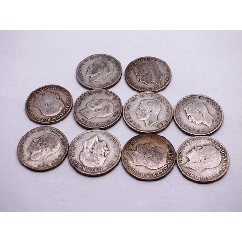 365 - 10 x PRE 1947 SILVER FLORINS