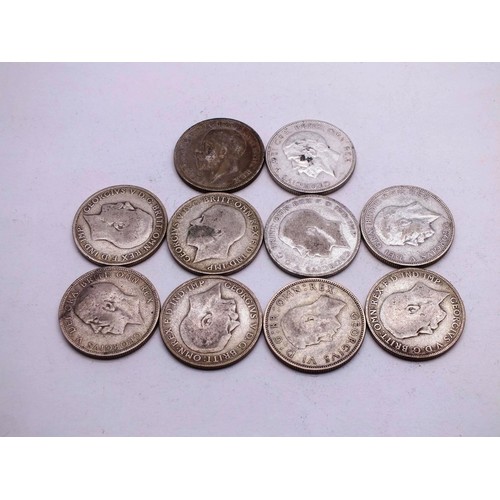 367 - 10 x PRE 1947 SILVER FLORINS