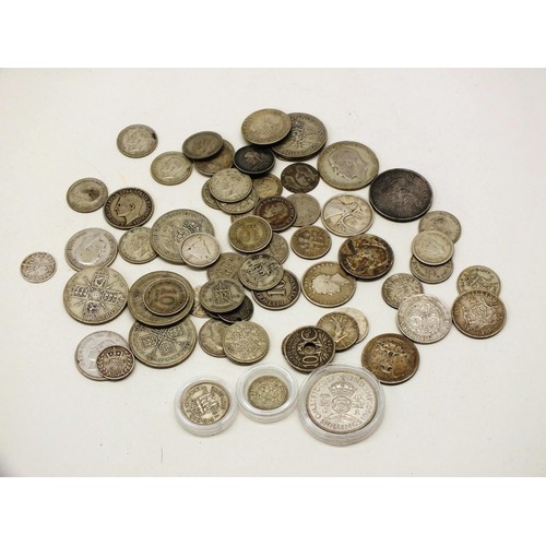 369 - COLLECTION OF SILVER COINS TO INCLUDE PRE 1947 AND PRE 1920 - 274G