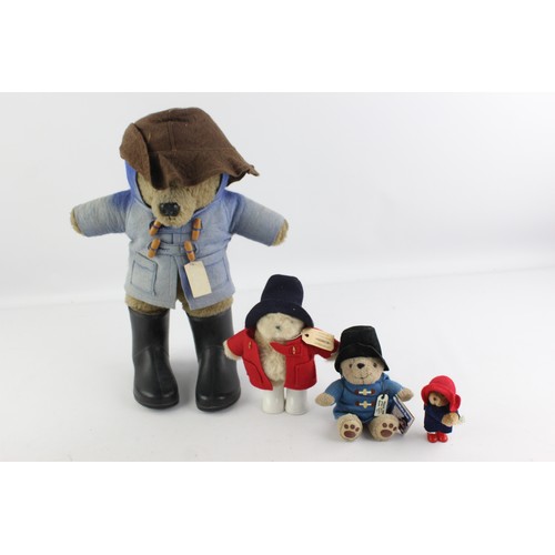 494 - 4 x Assorted PADDINGTON TEDDY BEARS Inc. Gabrielle Designs