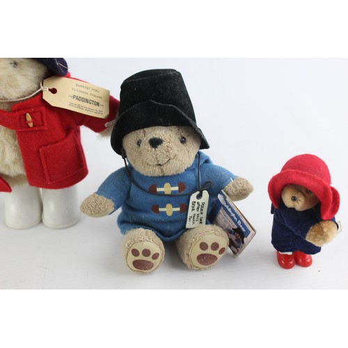 494 - 4 x Assorted PADDINGTON TEDDY BEARS Inc. Gabrielle Designs