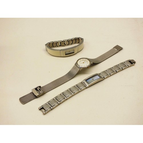 392 - 3x LADIES WRISTWATCHES TO INCLUDE SKAGEN AND TWO DKNY WATCHES