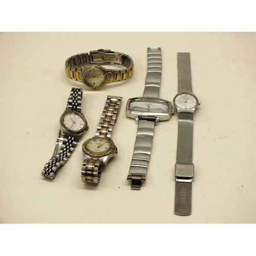 393 - 5x ASSORTED LADIES WATCHES TO INCLUDE PULSAR, SEKONA, SKAGEN, AVIA AND STORM