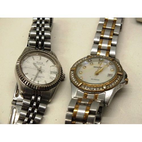 393 - 5x ASSORTED LADIES WATCHES TO INCLUDE PULSAR, SEKONA, SKAGEN, AVIA AND STORM