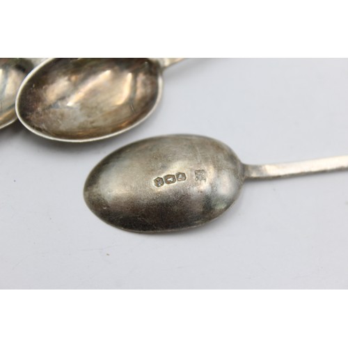 501 - 6 x Vintage Hallmarked 1927 Sheffield STERLING SILVER Seal Top Teaspoons (40g)