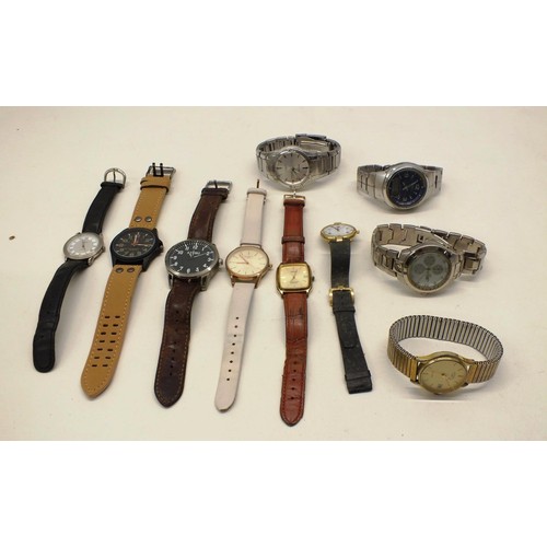 396 - JOB LOT OF ASSORTED GENTS WRISTWATCHES