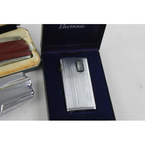 511 - 15 x Assorted Vintage RONSON Cigarette LIGHTERS Inc Boxed, Varaflame, Ladies Etc