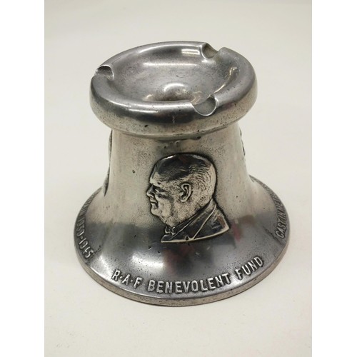 372 - RAF BENEVOLENT FUND CAST METAL ASHTRAY FROM GERMAN AIRCRAFT SHOT DOWN OVER BRITAIN 1939-1945 - HEIGH... 