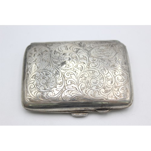 521 - Vintage Hallmarked 1929 Birmingham STERLING SILVER Cigarette Case (54g)