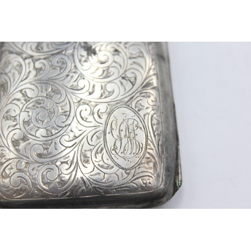 521 - Vintage Hallmarked 1929 Birmingham STERLING SILVER Cigarette Case (54g)