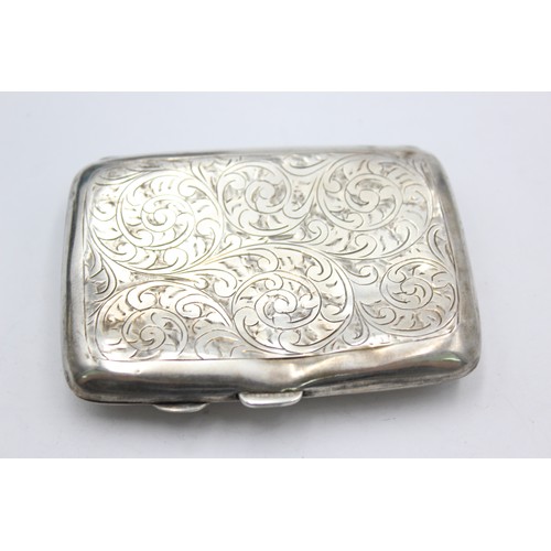 521 - Vintage Hallmarked 1929 Birmingham STERLING SILVER Cigarette Case (54g)