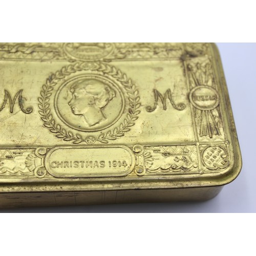 525 - Antique WW1 Brass Princess Mary Christmas Tin (137g)