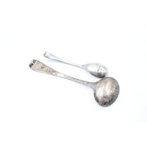 531 - 8 x Antique / Vintage Hallmarked .925 STERLING SILVER Condiment Spoons (40g)